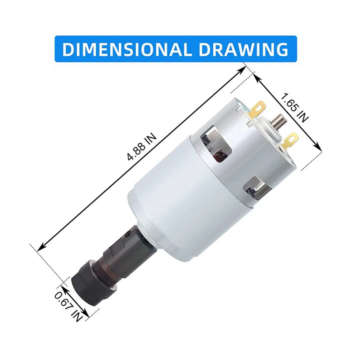 มอเตอร์775 DC 12V-24V 20000 RPM ลูกปืน Motor listrik แรงบิดขนาดใหญ่แกนหมุนพลังงานสูงสำหรับเครื่องแกะสลัก3018 CNC
