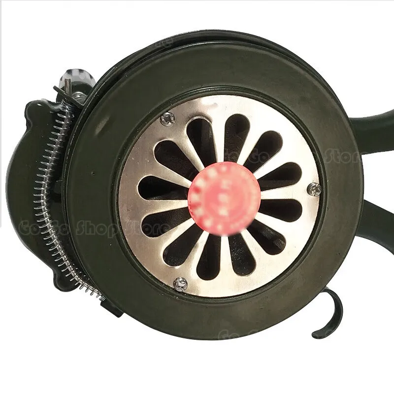 Portable hand crank high decibel remote alarm device