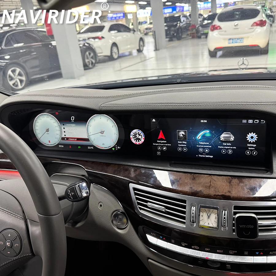 

Двухэкранный LCD-дисплей с умными часами для Mercedes-Benz S-класса W221 S250 S350 2006-2013, поддержка CarPlay, Android Auto, медиаплеер, GPS, автомобильная магнитола