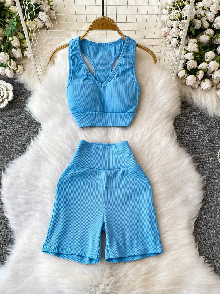 

Women Impact Sportswear Fitness Suit Bra Short Pants Two-piece set Sport Clothes Gym Workout Set Scrunch Booty Sport Outfit