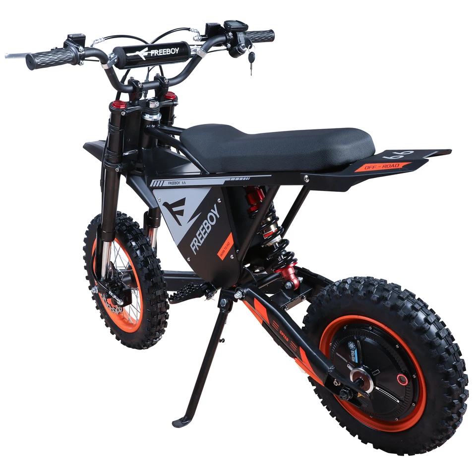 FREEBOY Y66 Adult Electric Bike, 48V30Ah Battery, Hydraulic Disc Brake, Front Hydraulic and Rear Spring Shock Absorber, 12/10‑Inch Off‑Road Pneumatic Tires, Outdoor Commuting & Off‑Road Electric Bike image 4