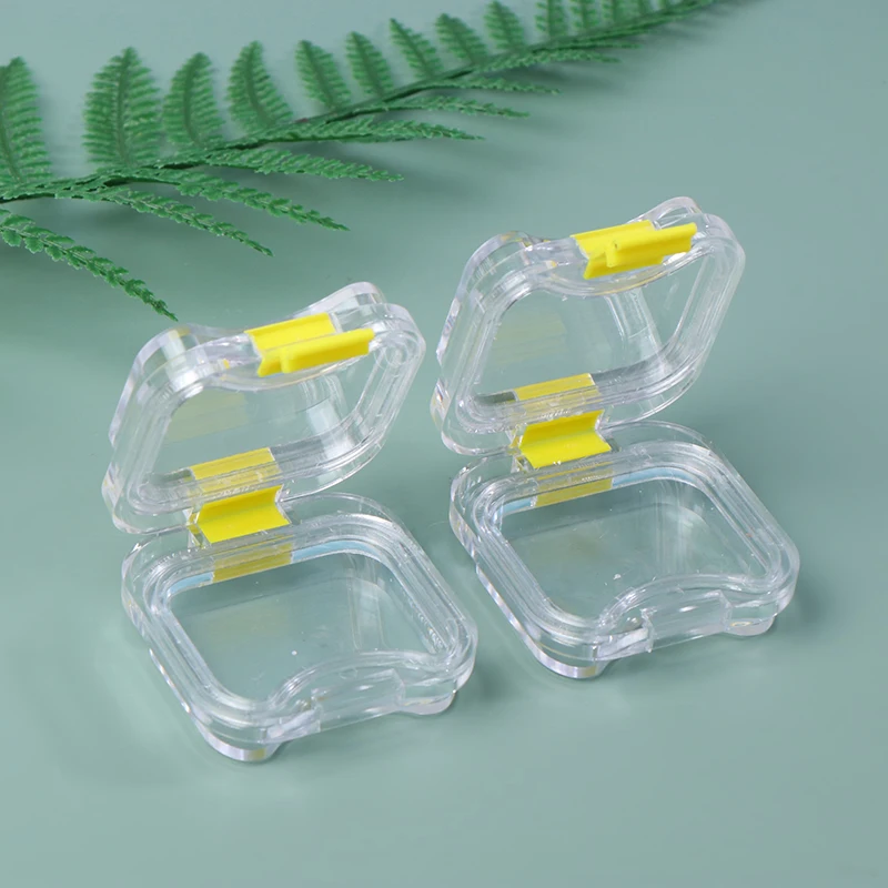 1Pc Denture Storage Box With Transparent Flexible Film Dentist Material Dental Plastic Membrane Boxes Small Dental Crown Box