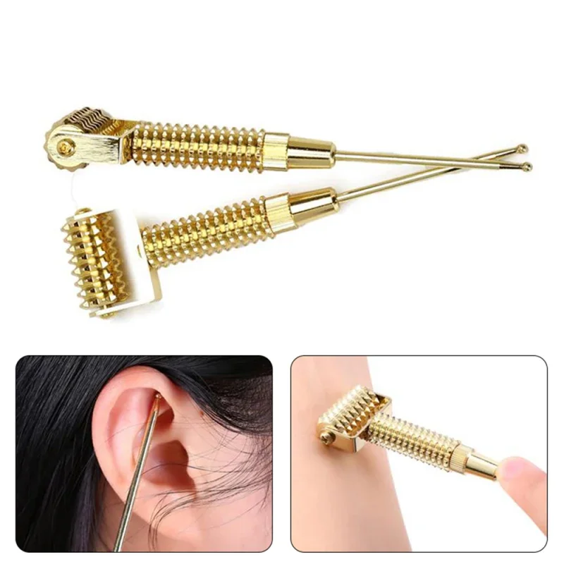 

Face Massager Ear Acupoints Probe Acupuncture Points Needle Probe Facial Tightening Slimming Spring Roller Double Chin Removal