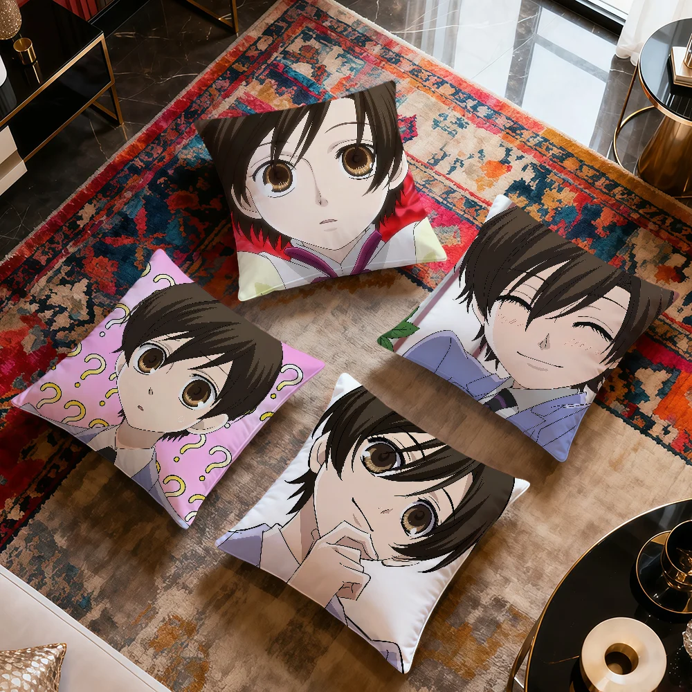 Anime Haruhi Fujioka O-Ouran High School Host Club Soft Pillow Cover Sofa Home Living Room Decor Hogar Pillowcase