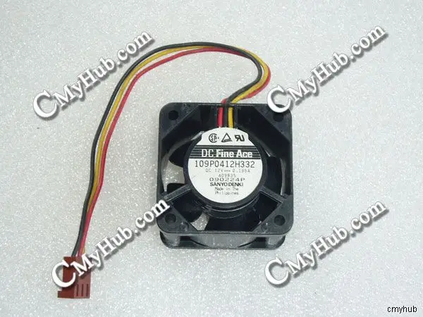 For SANYO DENKI 109P0412H332 DC12V 0.195A 4028 4CM 40MM 40X40X28MM 3pin Cooling Fan 109P0412H332