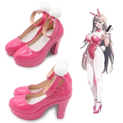 NIKKE, la diosa de la victoria, Viper, chica conejito rosa, juego, zapatos de Cosplay, botas, tacones altos, accesorios de fiesta de Carnaval y Halloween