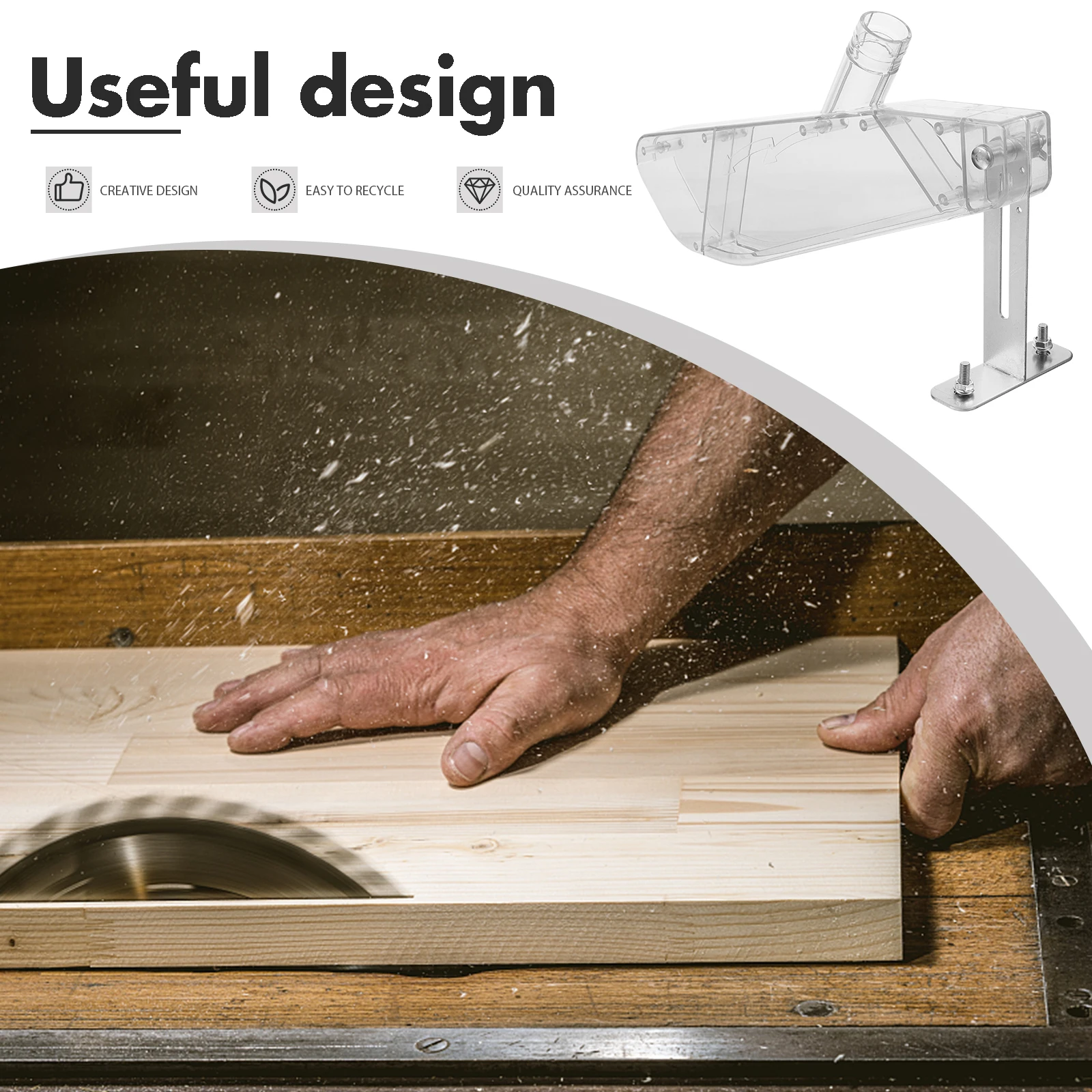 Table Saw Protective Cover Woodworking Accessories Transparent Universal Fit 4-10 Inch Strong