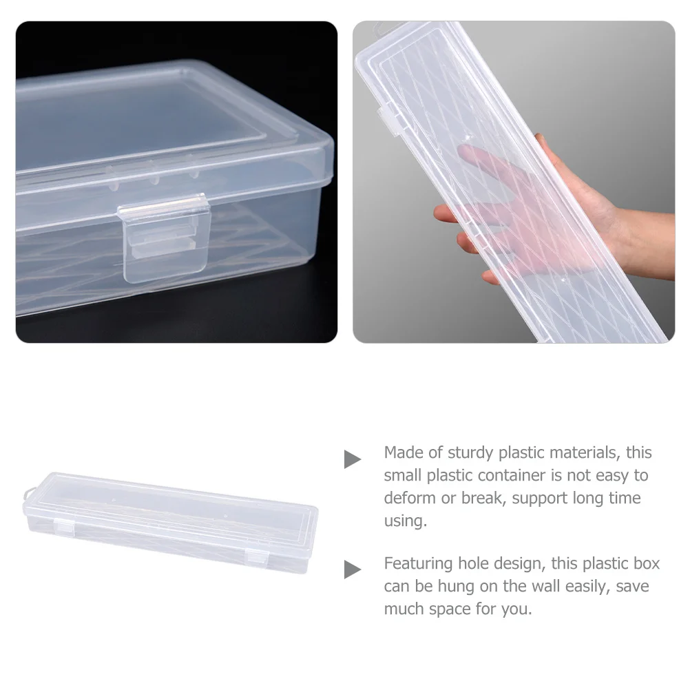 

Small Tool Box Transparent Bead Storage Case with Hole Design for DIY Craft Organizer Heavy Duty Plastic Container Workshop