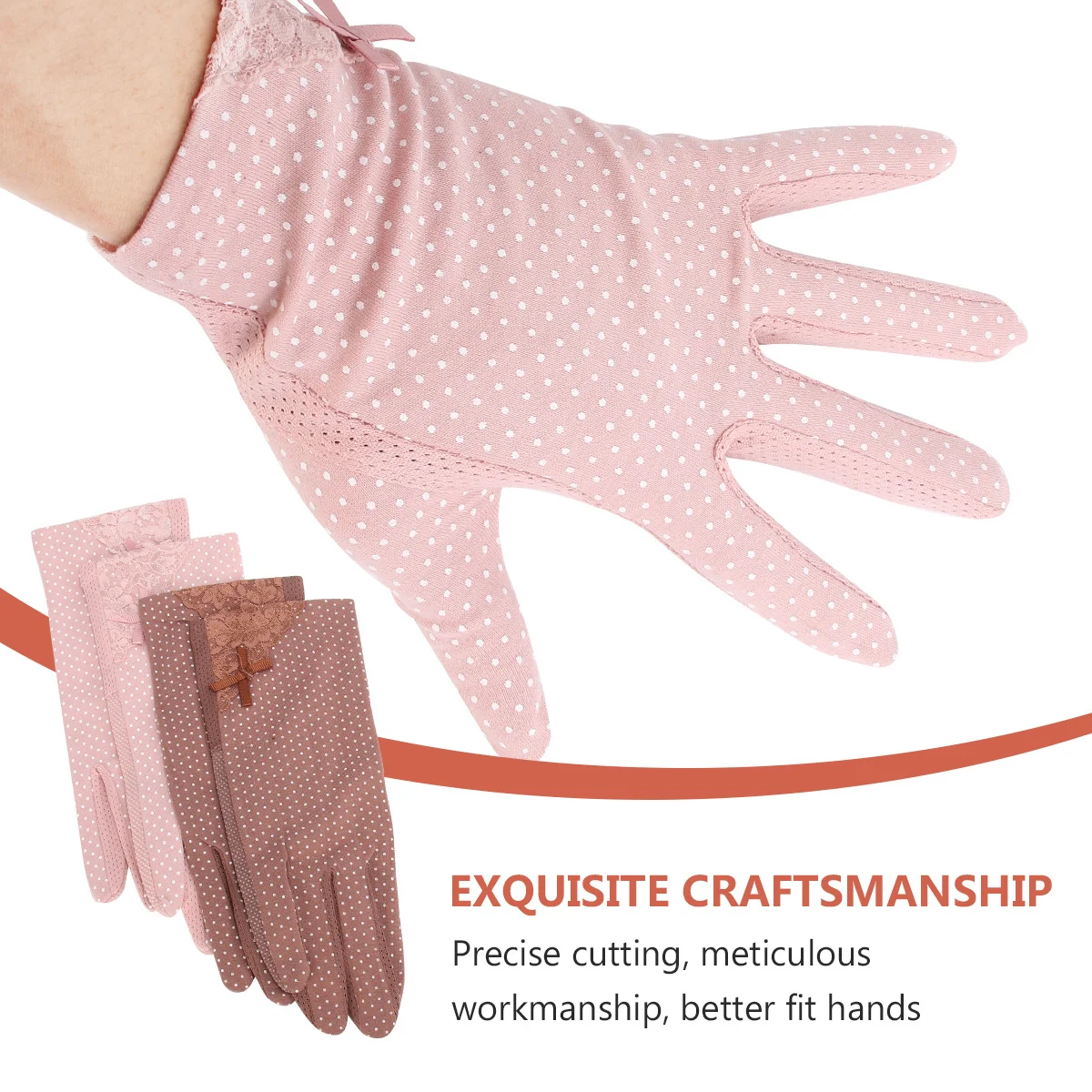 

4Pairs Anti Uv Lace Gloves Soft Thin Design for Outdoor Activities Sun Shield Mittens for Hiking Cycling Beach