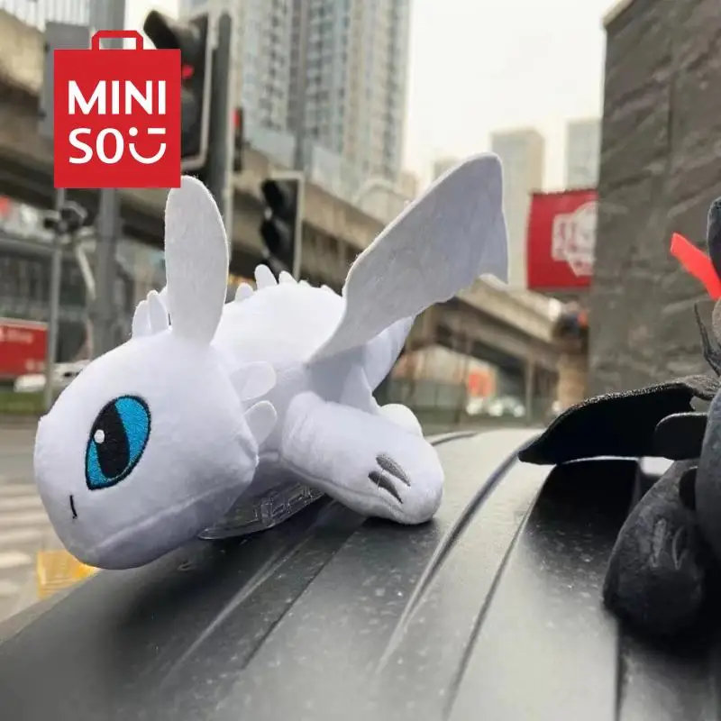 Dragon Tamer Kawaii Anime Toothless Baby Wings Moving Roof Doll Cute Cartoon Car Exterior Sunroof Pendant Doll Toys for Kids