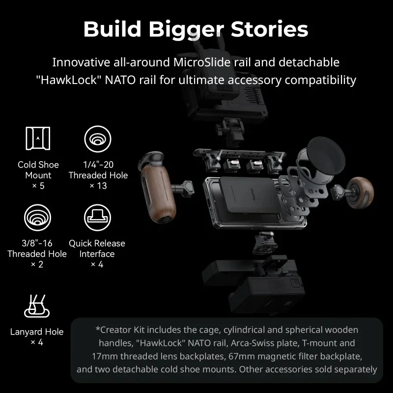 SmallRig 6902 Video Cage for iPhone 18 Pro/ 18 Pro Max with 67mm Attachable Filter Backplate Adapter Cold Shoe for SR-MicroSlide