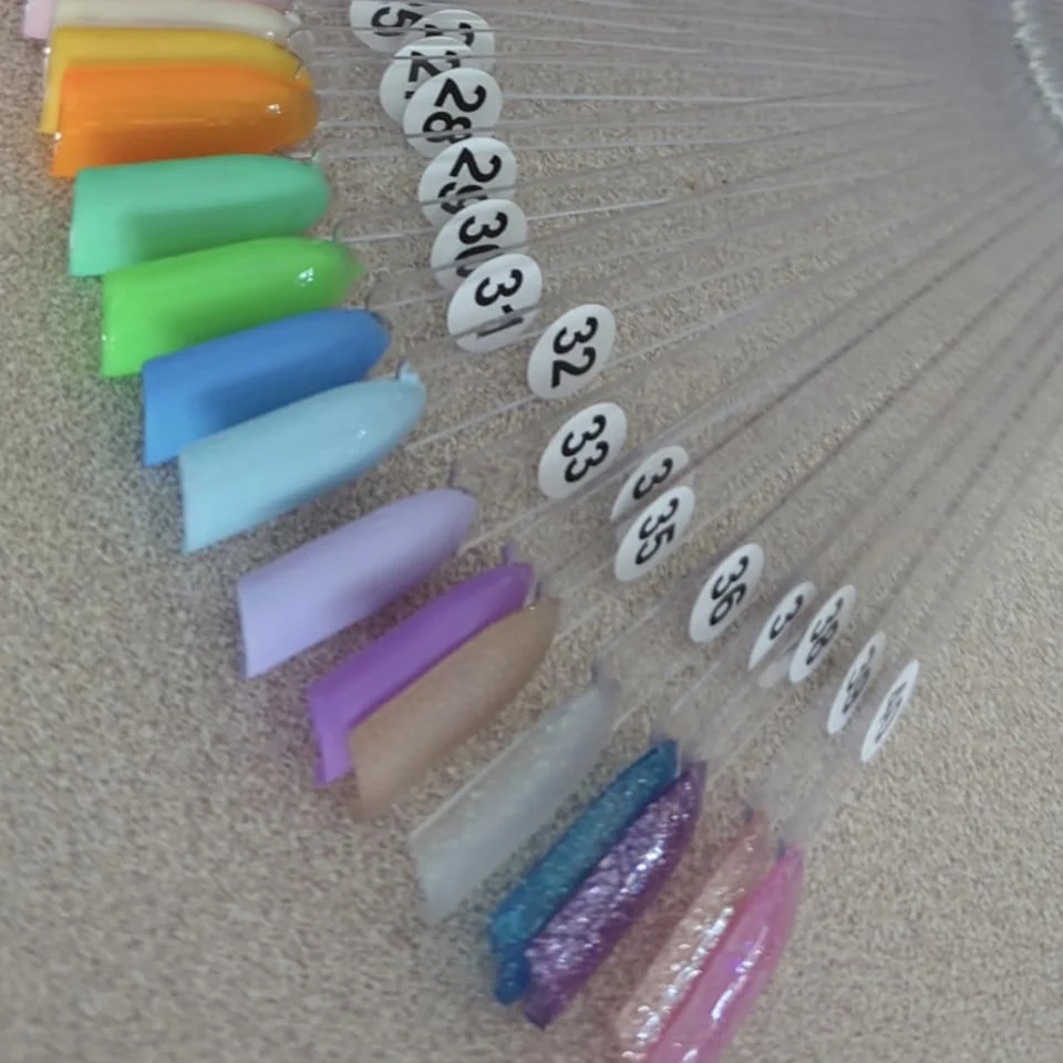 Palitos para exhibición de uñas, puntas de uñas de muestra, práctica de esmalte en gel, tablero de colores naturales 3