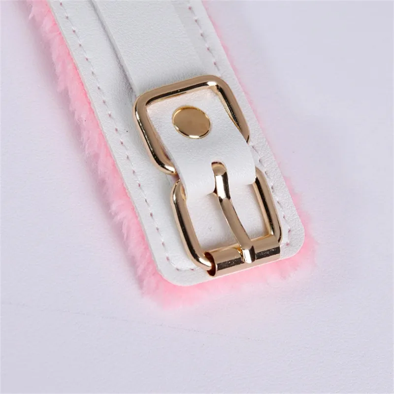 BDSM 섹스 토이 귀여운 고양이 본디지 세트 (여성용 애니메이션 코스프레 포함) 플러시 수갑, 머리띠, 입 막개, 눈가리개, 목걸이