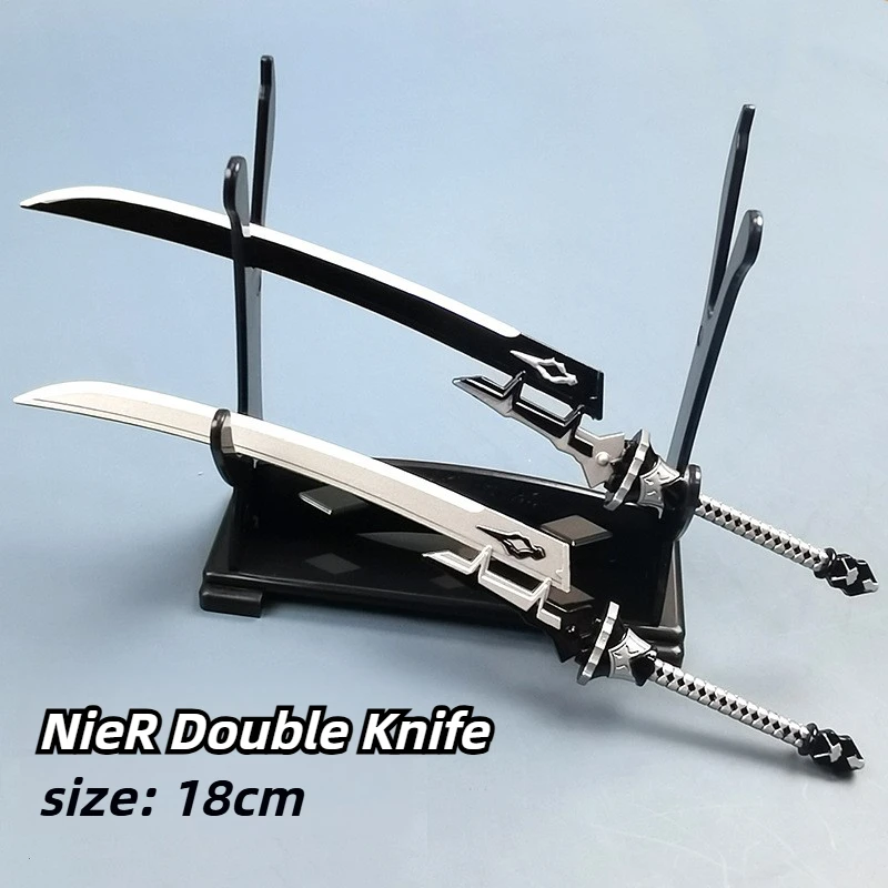 ニーア オートマタ ニーア デュアルブレード 武器モデル ゲーム周辺機器 刀 金属製おもちゃの剣 クリエイティブアクションフィギュア ディスプレイピース 男の子へのギフト