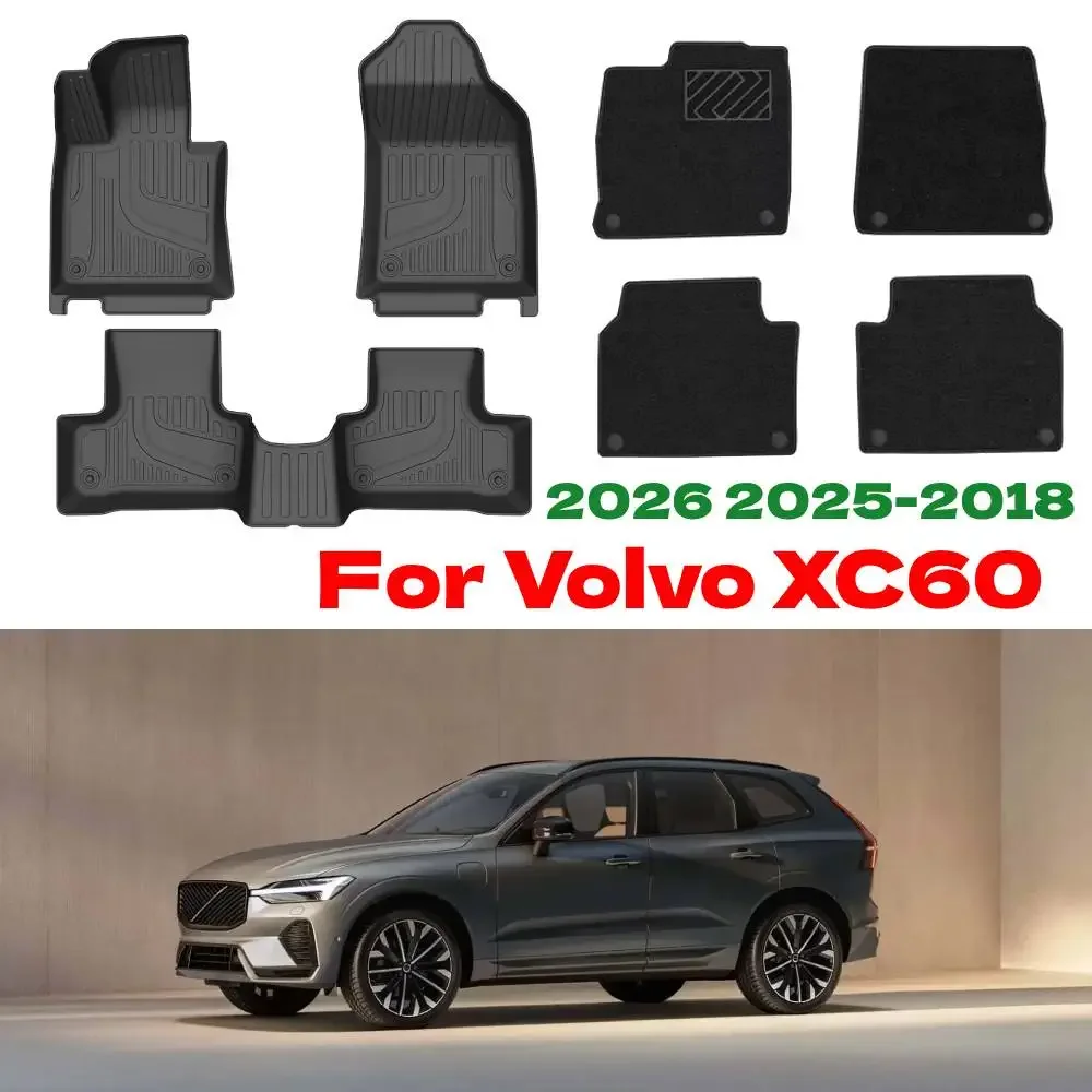 

All Weather Car TPE Floor Mats for Volvo XC60 2026 2025-2018 (for T5/T6, Not for Recharge/Hybrid)Foot mat blanket for Volvo XC60