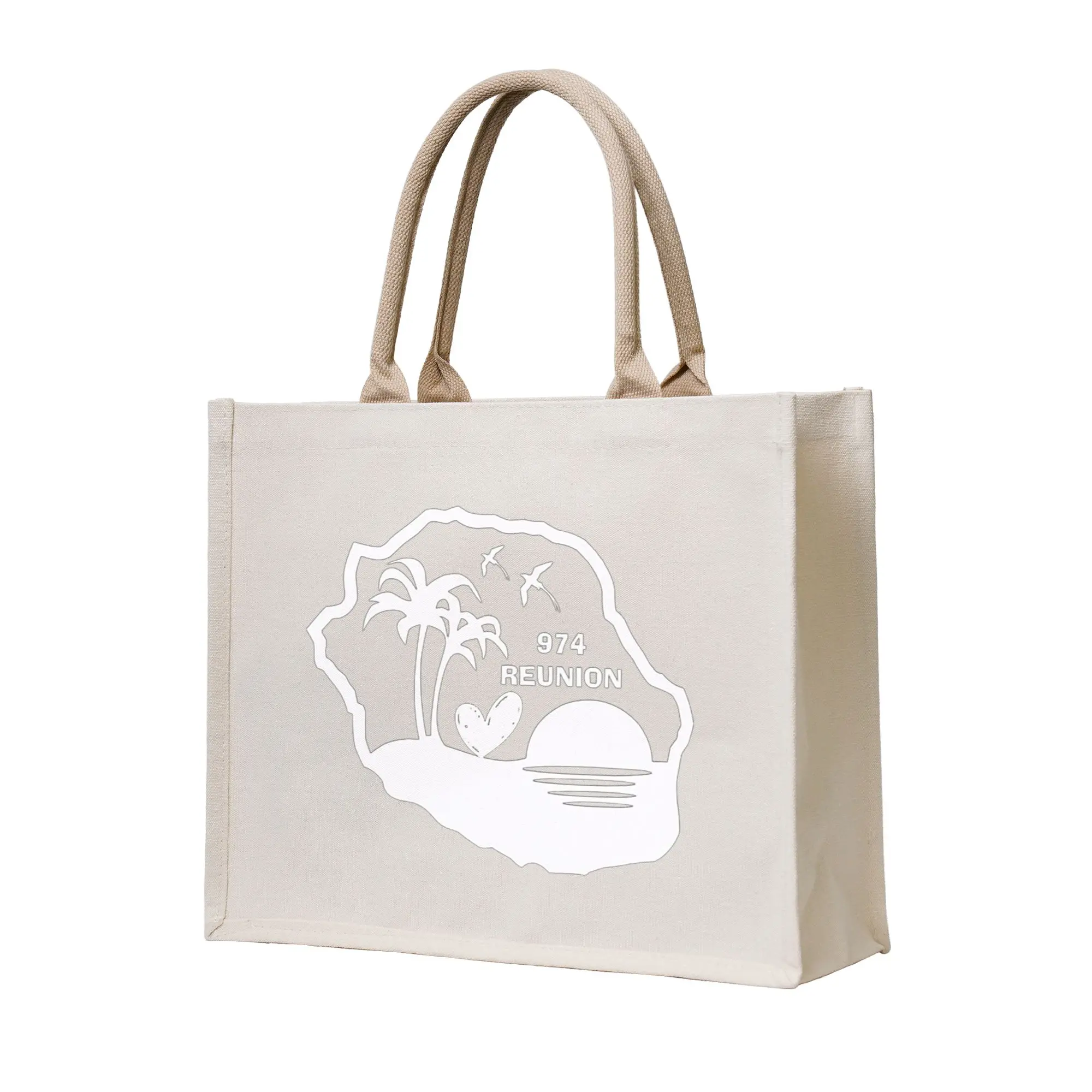 

Сумки для покупок 974 Reunion Island, холщовая сумка-тоут, многоразовая, для женщин, сумка через плечо, дорожная сумка