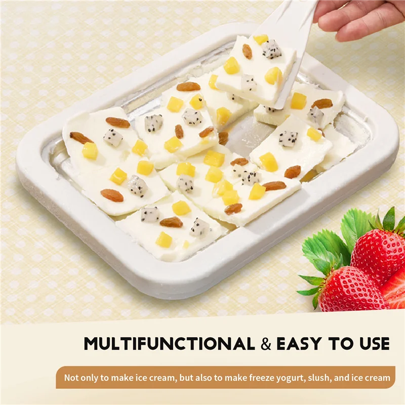 

Машина для мороженого A35R, тарелка для мороженого, с 2 пластиковыми лопатками, очень подходит для мороженого ручной работы, замораживания йогурта