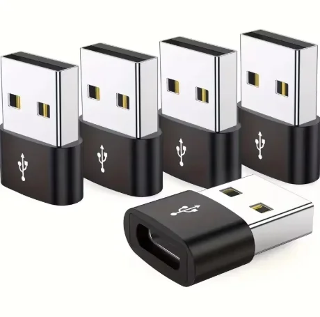 5 قطع من محولات OTG USB إلى USB C، بناء معدني متين، توافق عالمي بما في ذلك iPhone iPad Samsung S23 IWatch AirPods