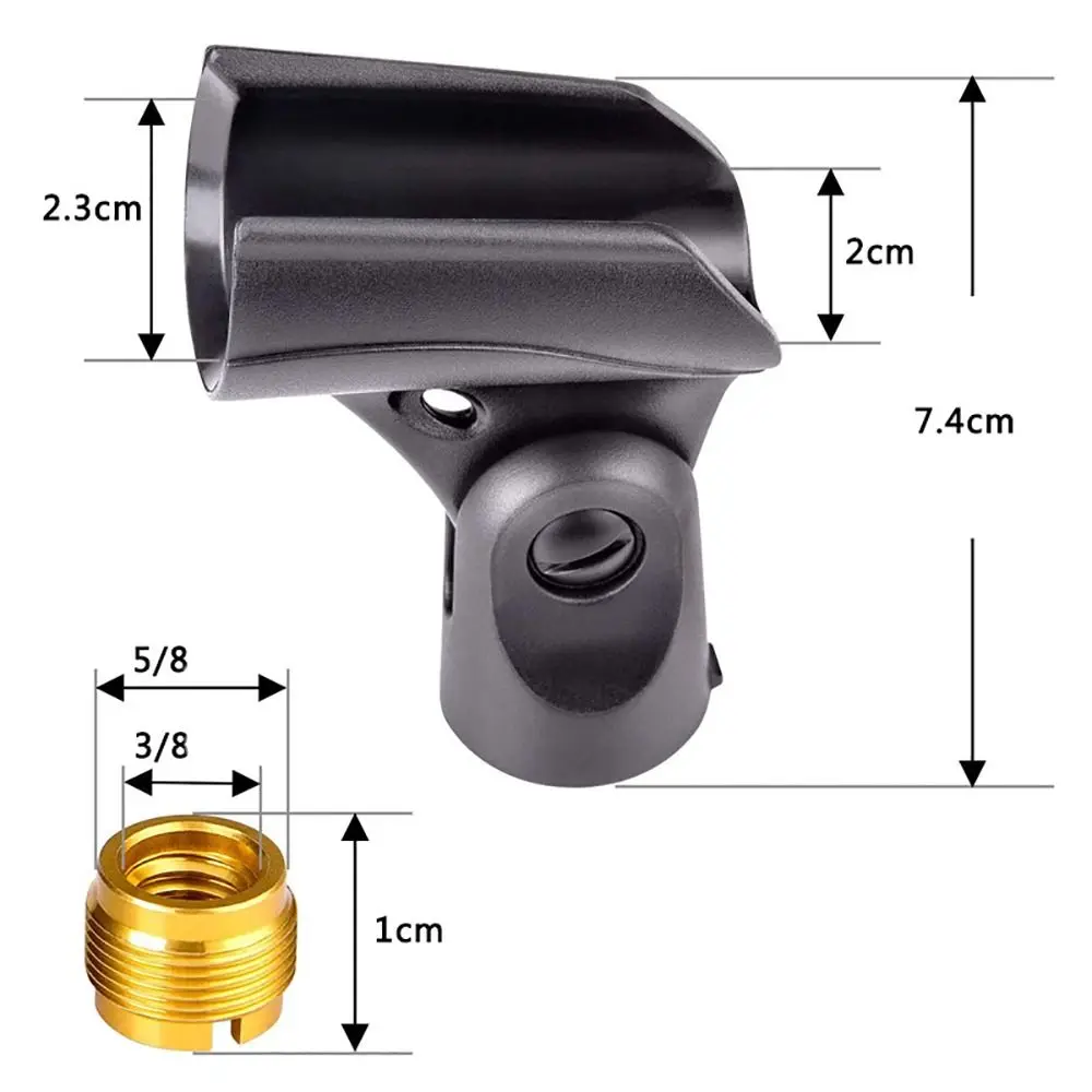 Durable de mano 3/8 "hembra micrófono Clip soporte de micrófono adaptador de tornillo micrófono inalámbrico