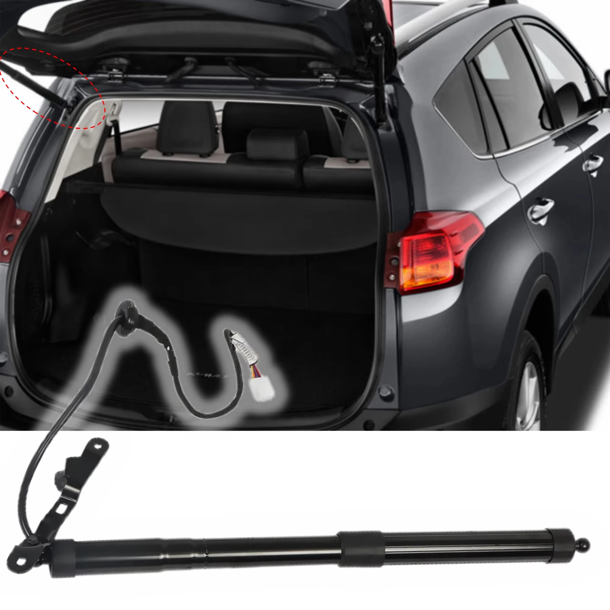 Left Rear Tailgate Power Lift Support Compatible with Toyota 2014-2018 Electric Hatch Lift Strut Replace 6892009010 6892009011