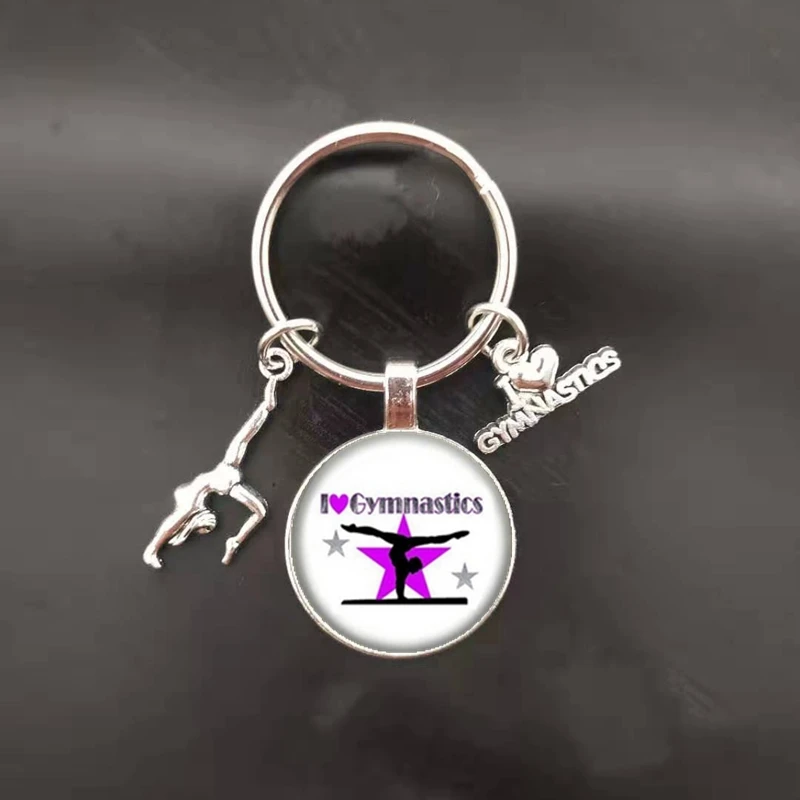 منتج جديد/الجمباز الإيقاعي المفاتيح/الجمباز ، قلادة مع تصميم الكريستال ، اليدوية الجمباز المفاتيح هدية تذكارية