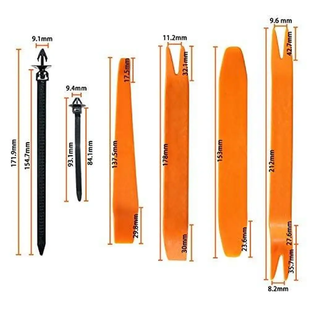 635 قطعة/620 قطعة طقم جسم السيارة مع مشابك التجنيب ومزيل السحابة لمعظم السيارات ملحقات السيارات العالمية