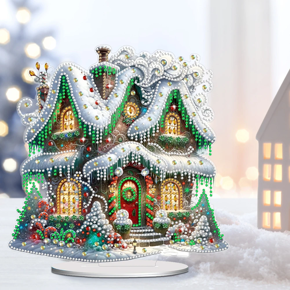 Description Picture 6 of itemChristmas Snowman Diamond Painting Tabletop Ornaments Kit Cute 5D DIY Diamond Art Tabletop Decorations Bedroom Table Decor