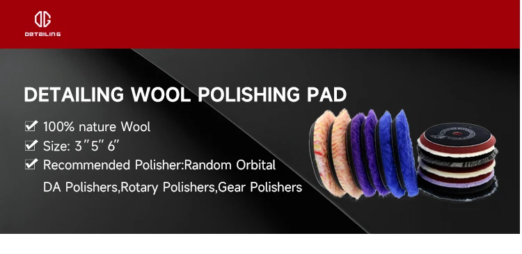 DETAILING Auto Polieren Pad Wolle Polieren Pads Wachsen Polieren Disc Reinigung Kratzer Entfernung Werkzeug 3/5/6 Zoll Selbst-Kleber – Detail 1