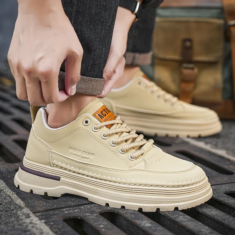 Botas tácticas cuero hombre – Suela gruesa operativa - imagen 5