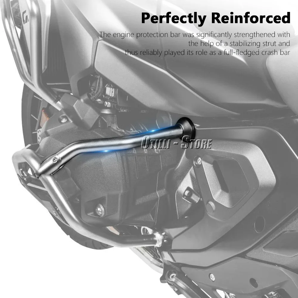 For BMW R1300GS GS1300 R 1300 GS 2023- Motorcycle Engine Crash Bar Reinforcing Strut Crash Bar Protect Original Cylinder Guard