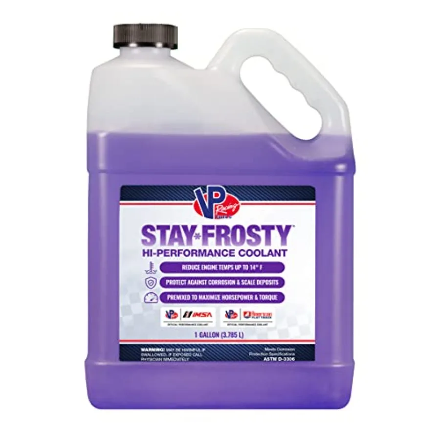 VP Racing Fuels 23071 Stay Frosty Hi-Performance Coolant Gallon 4 Pack - نظام تبريد السيارات برتقالي عالي الأداء #1