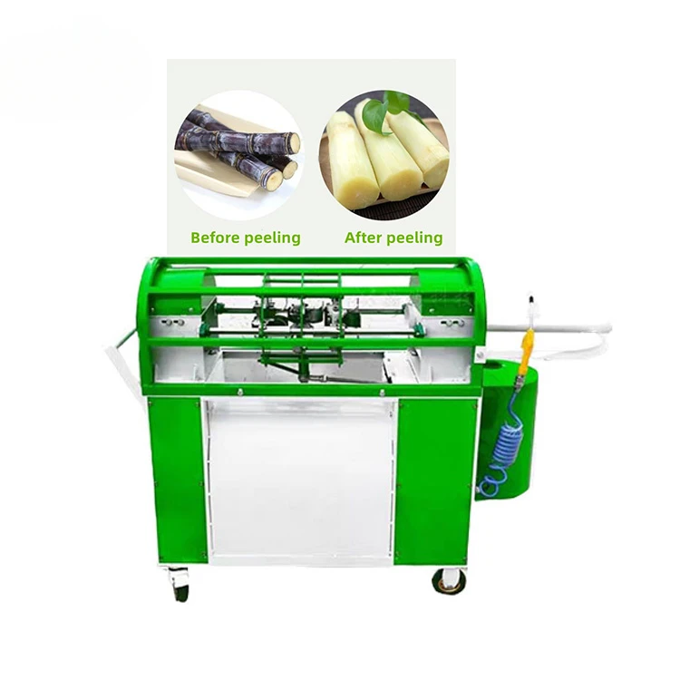 Best Quality Horizontal 220V Sugar Cane Crusher Electric Sugarcane Cleaning Peeling Machine