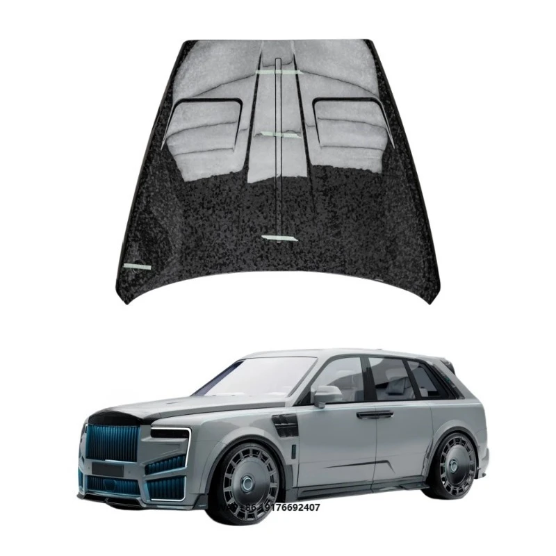 Dry Carbon Fiber Front Hood Bonnet for Cullinan MSY Style Lightweight