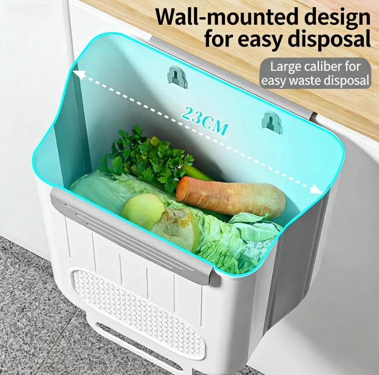Cubo de basura plegable para c - Compost Bin Countertop reseña y precio