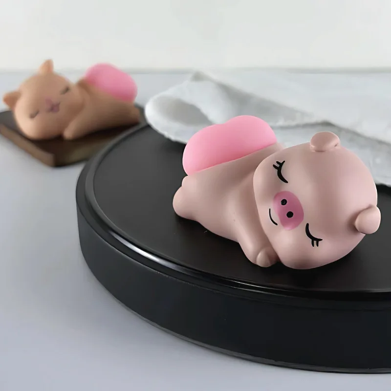 Juguete para apretar a tope de gatito, cerdito súper bonito, divertido adorno de escritorio elástico a tope, Animal bonito, pellizco, juguete creativo para aliviar el estrés