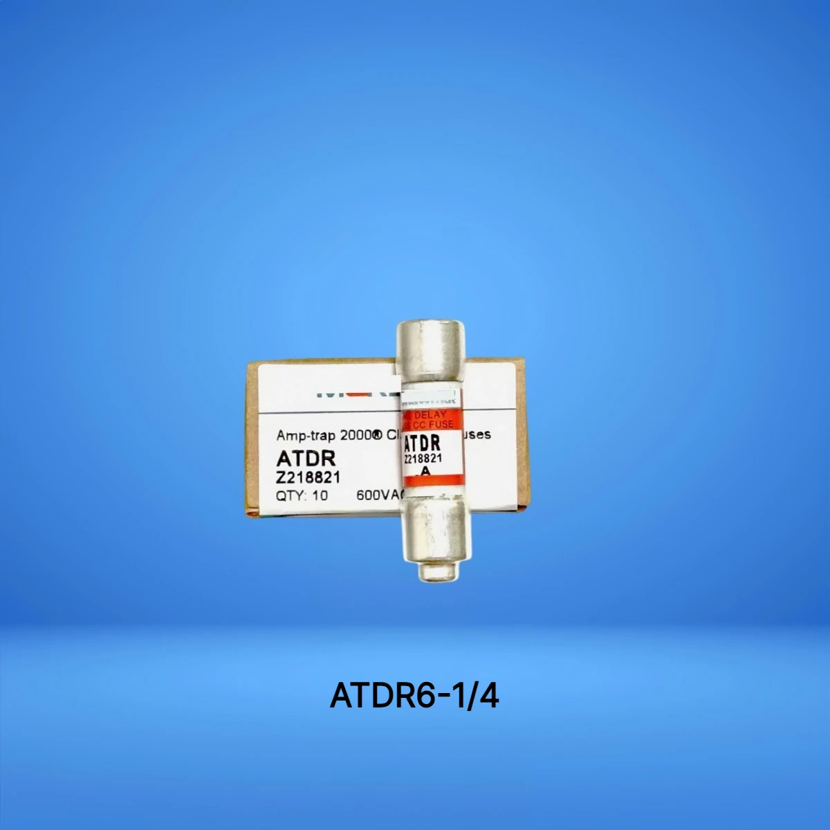 ATDR6-1/4 Class CC Time-Delay Current Limiting Cartridge Fuse 6.25A 600VAC Motor PLC Circuit Protection 1Pcs OEM