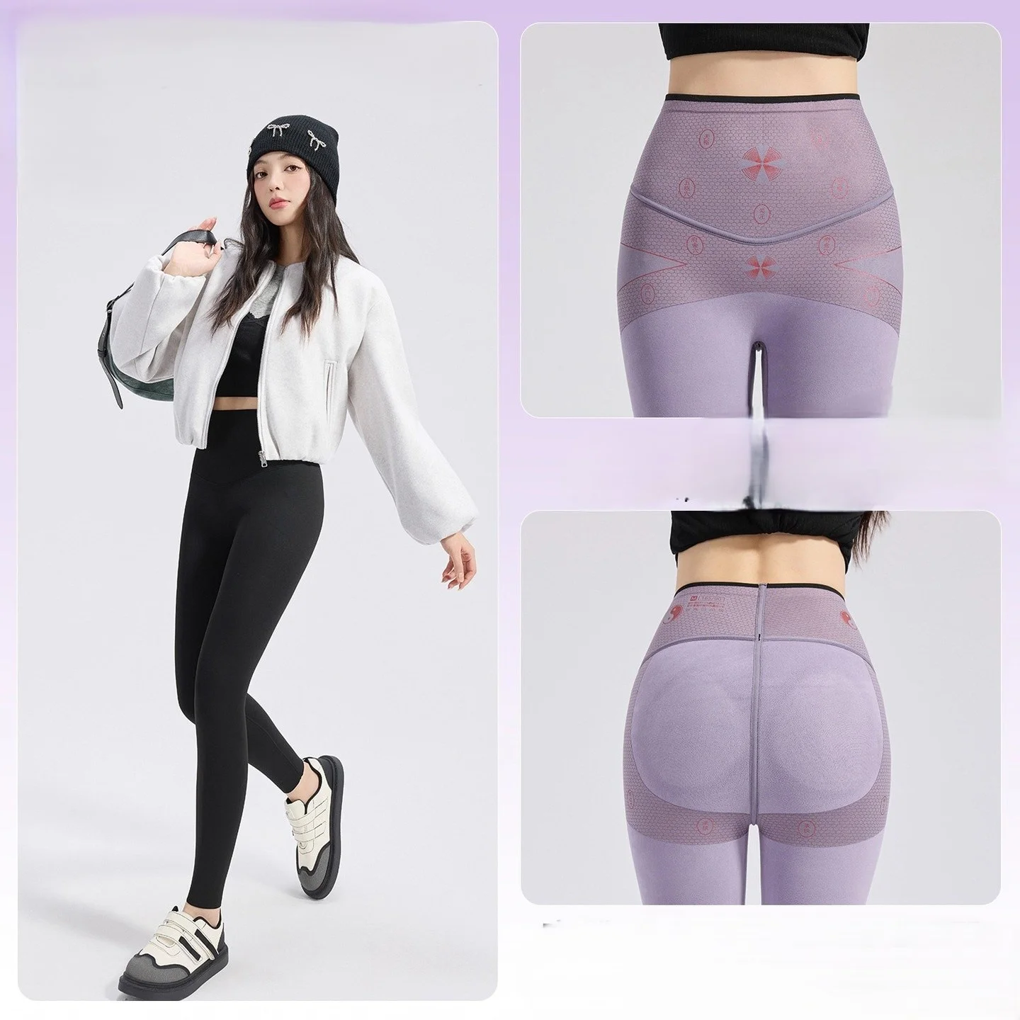 Yoga-Hose, hohe Taille, für Damen, Steampunk, gebunden, Übergröße, Dehnbarkeit, Gesäßverdickung, Weinrot, Rosa, JK, hautfreundlich, blickdicht, Ins