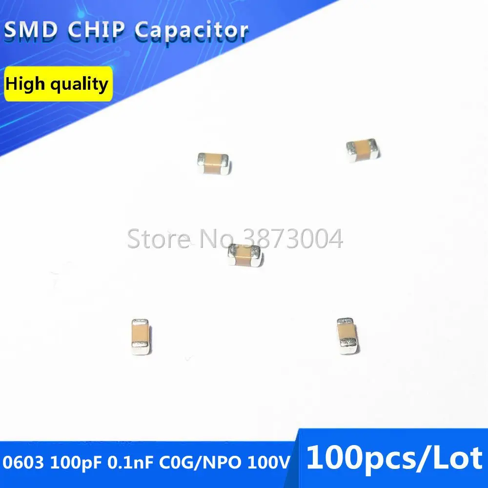 100Pcs 0603 100Pf 0… - image