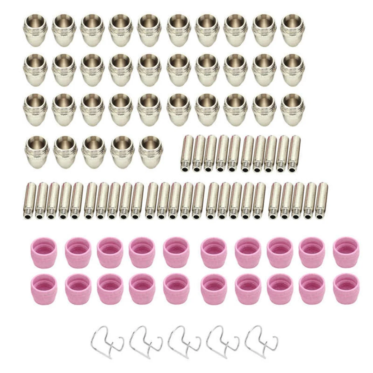 

95Pcs Ceramic Air Plasma Cutting Torch Nozzles Consumables Contact Tips for SG‑55 AG‑60 WSD‑60P