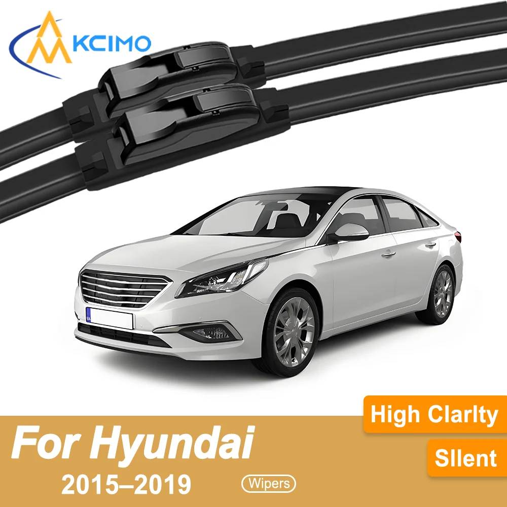 

Premium Rubber Durable Silent All-Weather Windshield Wiper Blades 2pcs for Hyundai Sonata LF 2015–2019 Front Wiper Blades Set