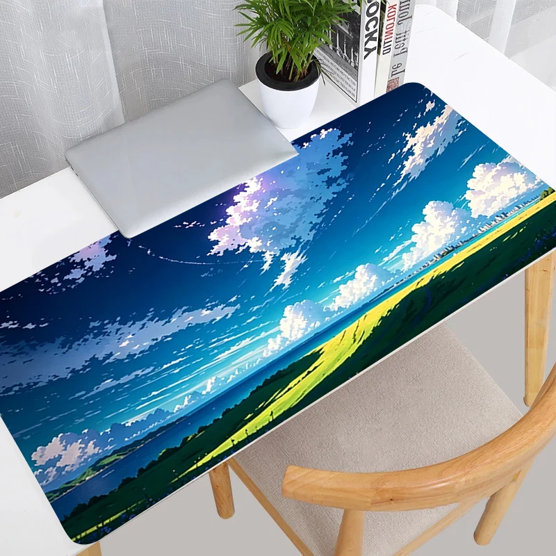 HD Print Anime Scenery Mouse Pad Notbook Extended Desk Mat Rubber Gamer carpet Keyboard Rug Non-Slip XXL Esports Gaming Mousepad