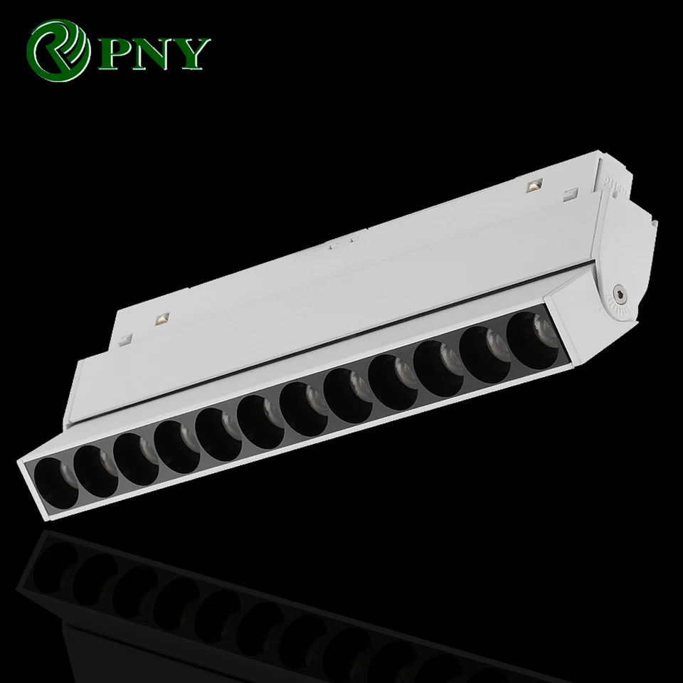 Imagem -06 - Pny-smart Dimmable Casa Recesso Branco Led Magnetic Track Sistema de Iluminação Magnet Rail Lamp Spotlight Tuya Zigbee Dali 48v