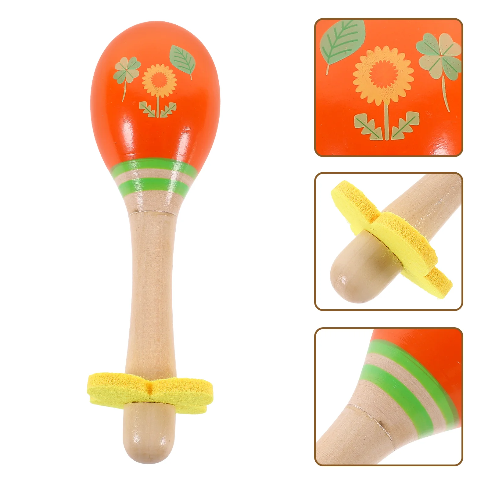 The Bell Baby Maracas for Kids Wooden Percussion Small Musical Instruments