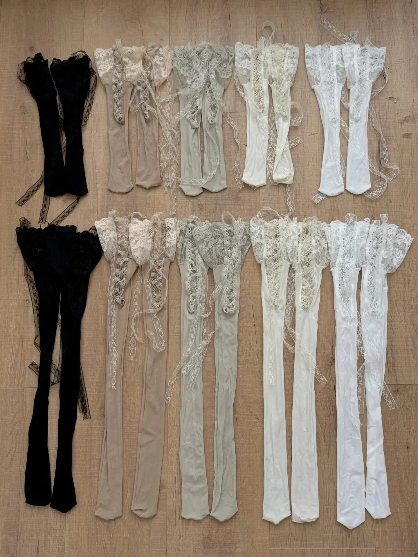 Medias hasta el muslo con encaje estilo Y2K, medias con diseño floral calado y tirantes, estilo kawaii, lolita, jirai kei, para cosplay de princesa.