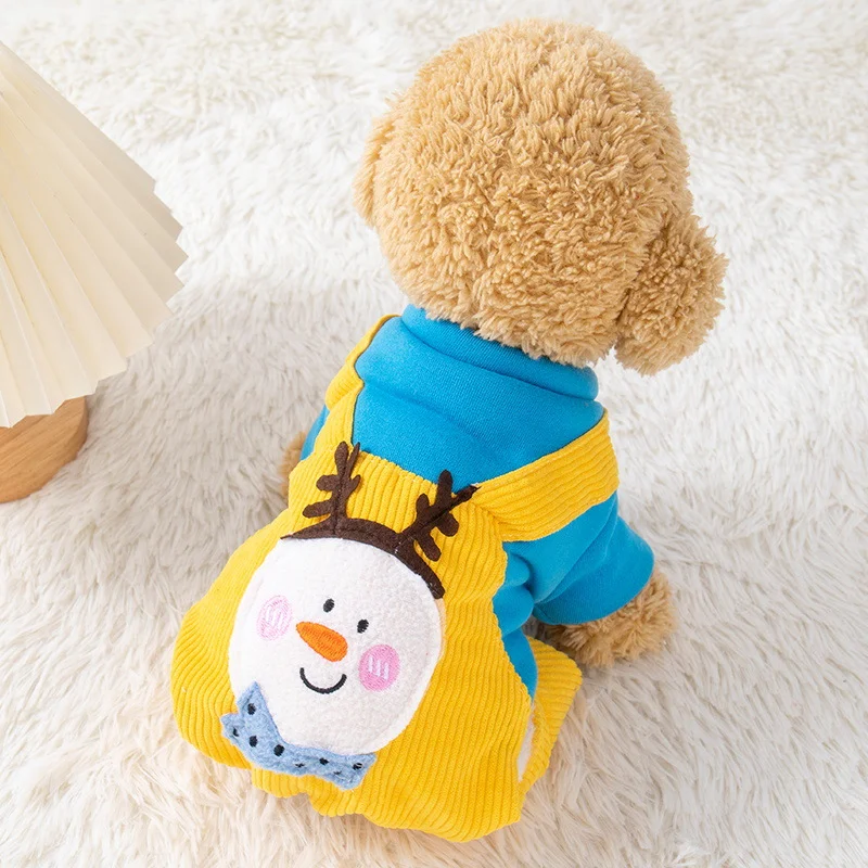 

Winter and Autumn Four-legged Dog Clothes Teddy Pomeranian Schnauzer Corgi Warmth Clothing Small Dog Carrying Pants