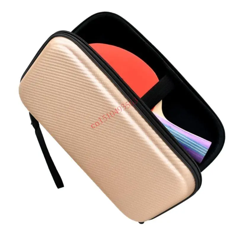 

448C Light weights Pingpong Paddle Bag Waterproofs Case Portable Hard Table Tennis Rackets Bag Square Zippers Handbag Easy Carry