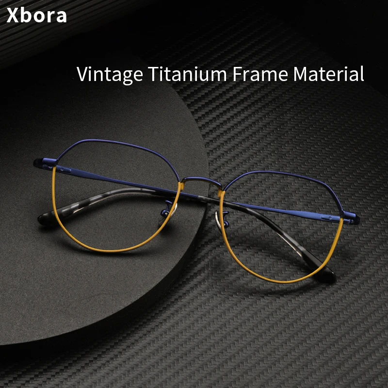 

Xbora Personalized Oval Eyeglass Frames For Men And Women Stylish Optical Prescription Glasses Frames Retro Eyewear 2051