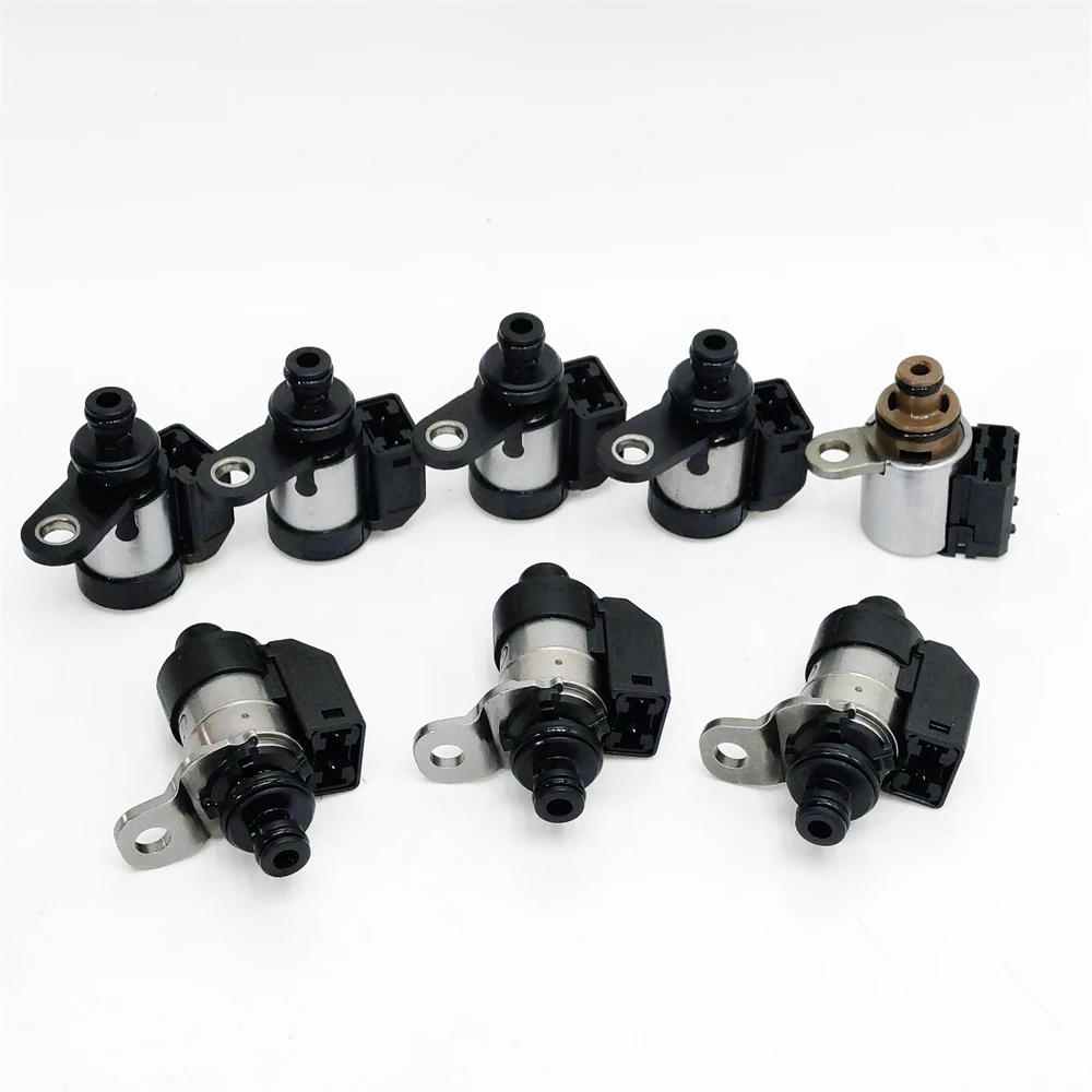 8PCS Transmission Solenoid Kit 5EAT For 5-Speed Subaru Exiga Impreza Legacy Outback Forester Tribeca 31705-AA430