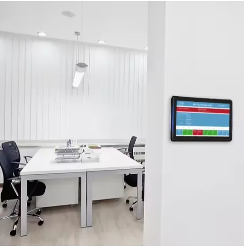 Meeting Room Android Interactive Touch Screen Poe Wall Mount Display Lcd Monitor Adjustable Led Lighting bar Conference Tablet