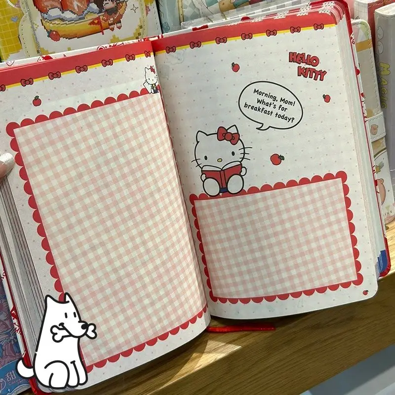 ใหม่ Sanrio Hello Kitty A5 โน้ตบุ๊คการ์ตูนนักเรียนน่ารัก Girly Hard Shell Coloring Page การเรียนรู้เครื่องเขียน Notepad เด็กของขวัญของเล่น